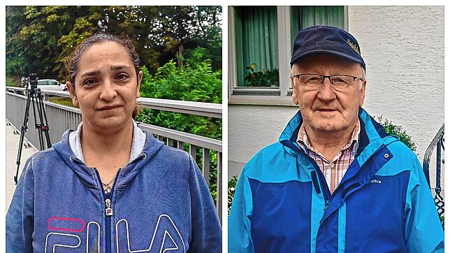 Shukrije Rexhepi (links) und Josef Ebe wohnen in der Nähe des Unfallortes.