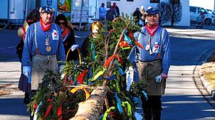Bild : So wird der Narrenbaum am Samstag beim Narrentreffen in Bad Dürrheim aufgestellt!