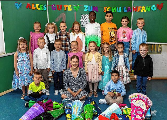 Die Klasse 1d der Hebelschule Gottmadingen mit ihrer Klassenlehrerin Isabelle Kahle.