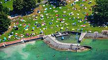 Das Strandbad Friedrichshafen im Sommer 2020.