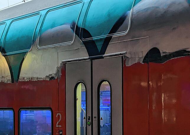Bild 2: Schwarzwaldbahn: 6 Arbeiter im 10-Stunden-Kampf gegen Graffiti-Vandalismus