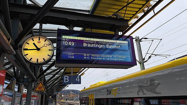 Der Streik der Deutschen Bahn sorgt für zahlreiche Zugausfälle &ndash; nicht so beim Ringzug, hier am Bahnhof Rottweil.