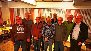 Die bis zuletzt aktiven Sänger bei der Auflösung des Gesangvereins Liederkranz (v.l.): Günter Graf, Josef Schwarz, Siegfried Heinemann, ...