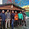 Ein Teil des Teams hinter dem Singener Weihnachtsmarkt (von links). Markus Seefried, Tommy Spörrer, Frank Schuhwerk, Freddy Seefried, ...