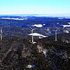 Windräder auf dem Rohrenkopf im Schnee. Die fünf Windkraftanlagen im Schopfheimer Ortsteil Gersbach stellen den größten Windpark an ...