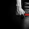 The man with a knife in a hand. Closeup