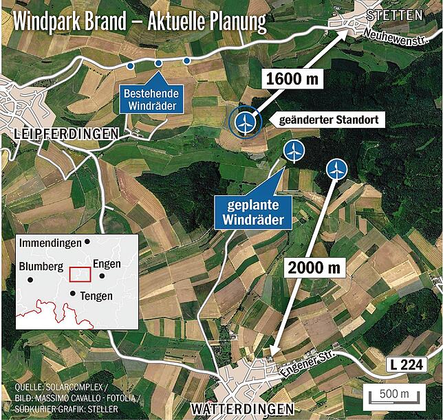 Bild 1: Neuer Standort für Windräder bei Engen-Stetten: Das sagen die Vertreter einer Bürgerinitiative