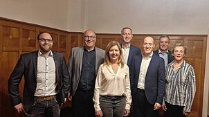 Die Kandidaten für den Kreistag (von links): Pascal Wölfle (Ortsvorsteher in Oberbaldingen), Ralf Pahlow (Bürgermeister in Tuningen), ...