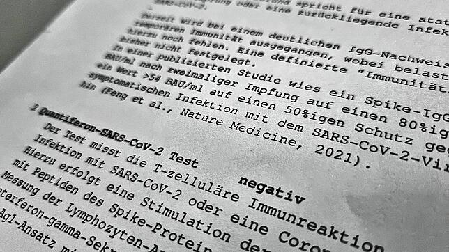 Das Ergebnis des Quantiferontests ist negativ.