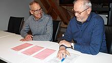 Die Kommunalwahlen am 9. Juni im Blick: Peter Kaiser (links) als stellvertretender Vorsitzender und Bürgermeister Rudolf Fluck als ...