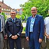 Bei der Vorstellung der polizeilichen Kriminalstatistik für das Jahr 2024 im Rathaus dabei (von links): Oberbürgermeister Erik Pauly, ...