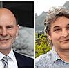 Bernd Häusler (links) und Helmut Happe konkurrieren um das Amt des Singener Oberbürgermeisters.