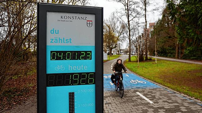 In Konstanz zählt jeder Radfahrer &ndash; zumindest wenn er die Messstelle im Herosé-Park an der Fahrradbrücke passiert.