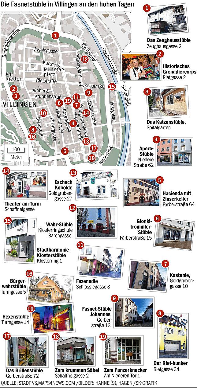 In den närrischen Stüble in Villingen geht es bald wieder rund. Hier eine Aufnahme von der letztjährigen Kneipenfasnet bei der Stadt- ...