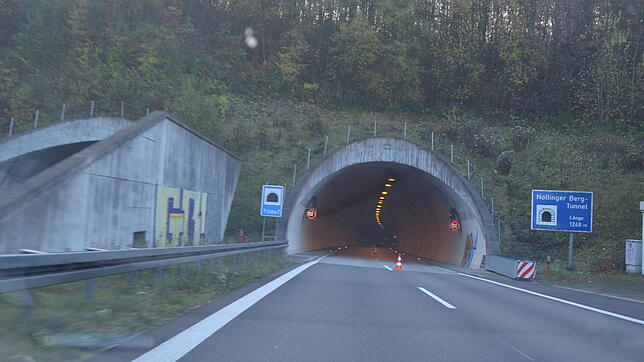 Der Nollinger Berg Tunnel ist vom 29. bis 31. Juli nachts von 20 bis 5 Uhr für Wartungsarbeiten gesperrt. (Archivbild)