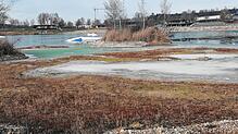 Der Wasserstand ist immer noch deutlich zu niedrig, ist gegenüber Mitte Dezember 2020 schon um fast einen halben Meter gestiegen.