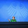 Bundeskanzlerin Angela Merkel (CDU), Berlins Regierender Bürgermeister Michael Müller (SPD) und Bayerns Ministerpräsident Markus Söder ...