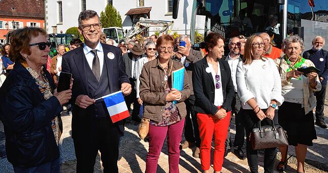 Bild 1: Bilder vom Empfang der Delegation aus Ensisheim im Markdorfer Rathaus (1/2)