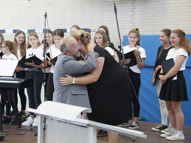 Bild 4: Bilder von der Verabschiedung des Realschulrektors Egon Bäurer