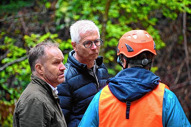 Projektleiter Matthias Weckbach und Architekt Thomas Hirthe im Gespräch.