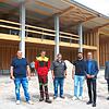 Die verantwortlichen Herren aus Engen freuen sich über die baldige Nutzung der Kaltlagerhalle (von links): Tobias Schwarz, Sebastian ...