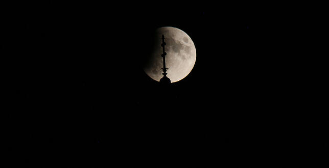 Partielle Mondfinsternis an der Birnau.