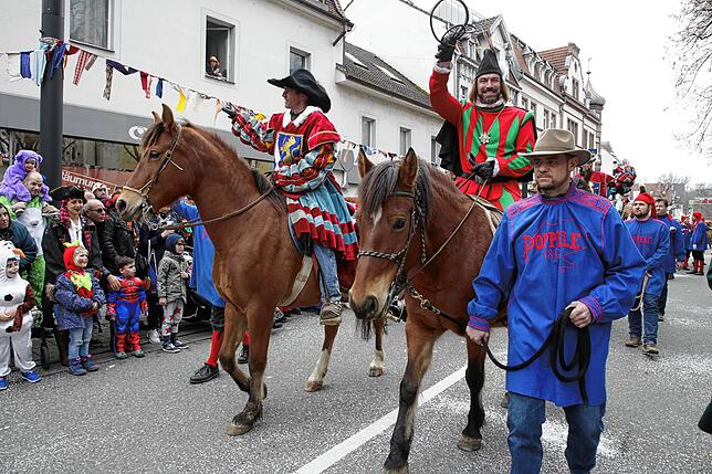 Der Poppele hoch zu Ross &ndash; ein Bild, dass diese Fasnet unvorstellbar ist.