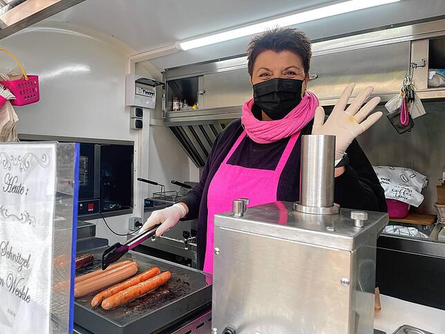 Mirella Fanelli in ihrer Knutschkugel.