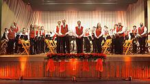 Das Bild zeigt die Musikkapelle Sipplingen, die großen Beifall für das dargebotene eindrucksvolle Jahreskonzert erhält. Bild: Larissa ...