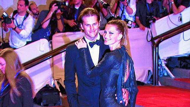 Tom Brady mit seiner Frau Gisele Bündchen, einem Supermodel.