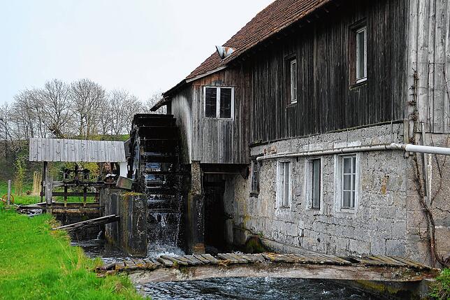 Die Alte Mühle in Oberlauchringen, erstmals erwähnt in den Urbaren des Kosters St. Blasien im Jahre 1357.