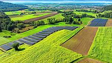 Ein wichtiger Beitrag zur Energie-Wende in der Region aus der Luft betrachtet: Die Gemeinde Gailingen konnte vor Kurzem ihren Solarpark ...