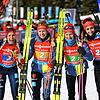 Glückliches Quartett: Janina Hettich-Walz (2. von links) wurde gemeinsam mit Hanna Kiebinger (links), Sophia Schneider (2. von rechts) ...