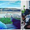 Jasmin M. mit ihrem Hund, den sie sehr liebte. Links im Bild: Die 21-Jährige mit ihrem damaligen Partner &ndash; dem Tatverdächtigen ...