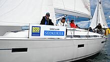2023 war SÜDKURIER-Reporter Benjamin Schmidt mit Leserin Martina Schmidt auf der Bavaria.