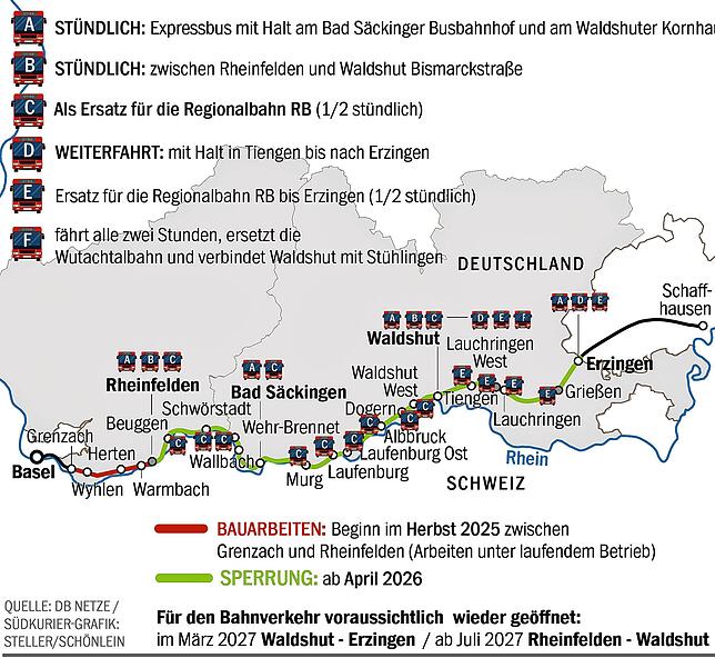 So sieht das Projekt im Detail aus – und so ist der Schienenersatzverkehr am Hochrein organisiert.