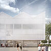 So soll die neue Sporthalle, die auf dem Überlinger Schulcampus entsteht, aussehen. Das Bild zeigt einen fotorealistischen Entwurf.
