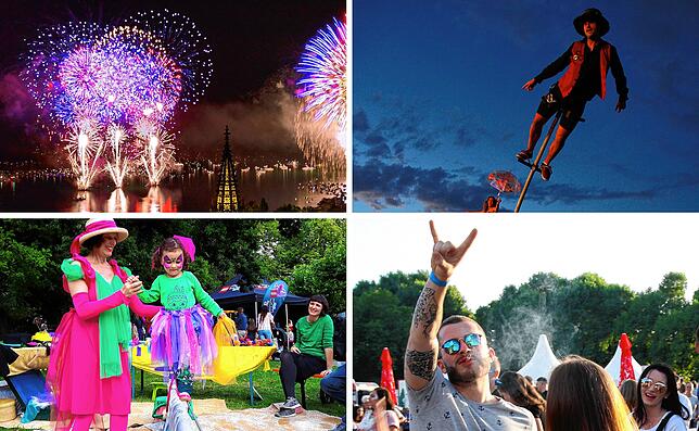 Feuerwerk, Gaukler, Familienprogramm und Musik – vielfältiges Programm beim Seenachtfest Konstanz.