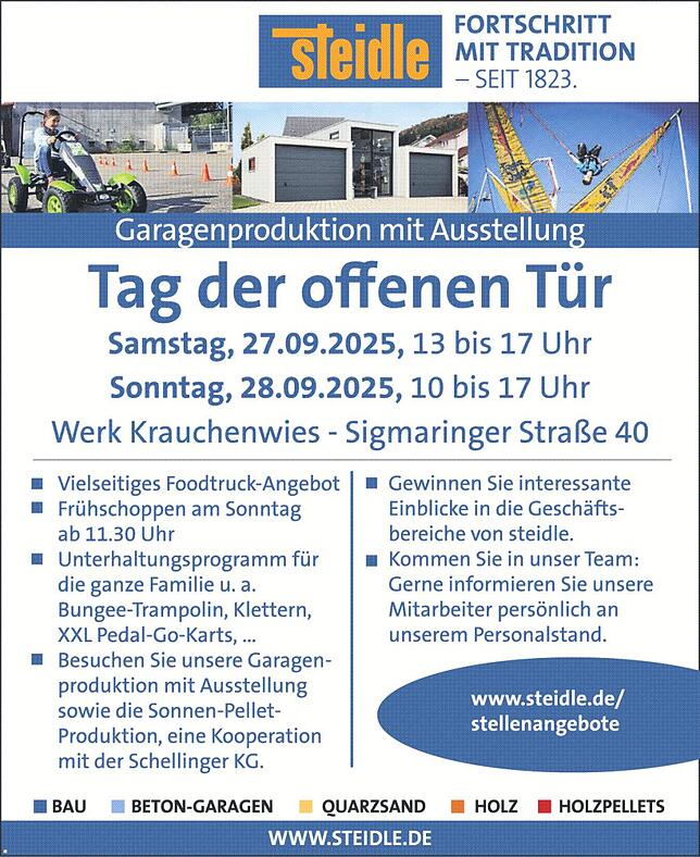 Bild 2: Tag der offenen Tür Steidle Sigmaringen: Beton-Garagen und Holzpellets im Mittelpunkt