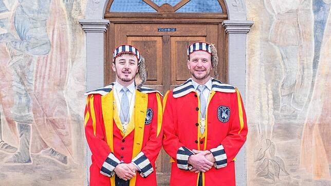 An der Vereinsspitze des Narrenvereins:  Pascal Amann (links) und Maurice Amann (rechts).