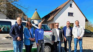 Jens Heinert, Sparkassenstiftung, Anja Claßen, Bürgerstiftung Singen, Stefan Dunainski Ortsvorsteher Bohlingen, Andreas Jasko, erster ...