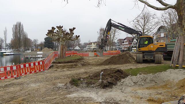 Derzeit sind die Bauarbeiten des ersten Bauabschnitts der Uferneugestaltung voll im Gange.