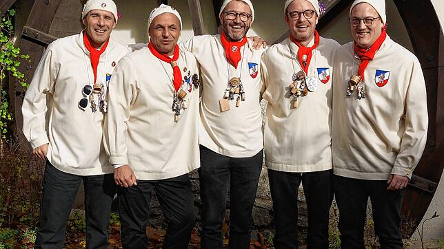 Der Vorstand der Narro-Zunft Waldshut (von links): Florian Amrein (Zunftschryber), Norbert Wassmer (Beisitzer), Stephan Vatter ...