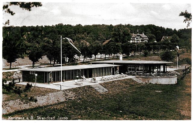 Das Strandbad Jakob galt als das Bad der Besserverdienenden. Hier ein Bild des Bades um 1935.