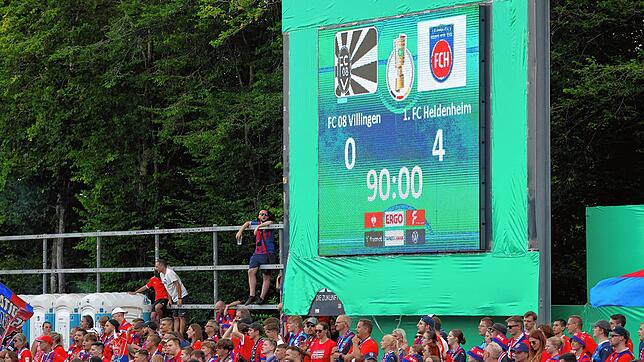 Trotz der guten ersten Halbzeit: Am Ende verliert der FC 08 Villingen mit 0:4 gegen den 1. FC Heidenheim.