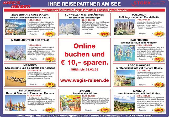 Bild 1: Schaufenster: Wegis bietet zahlreiche Traumreisen an
