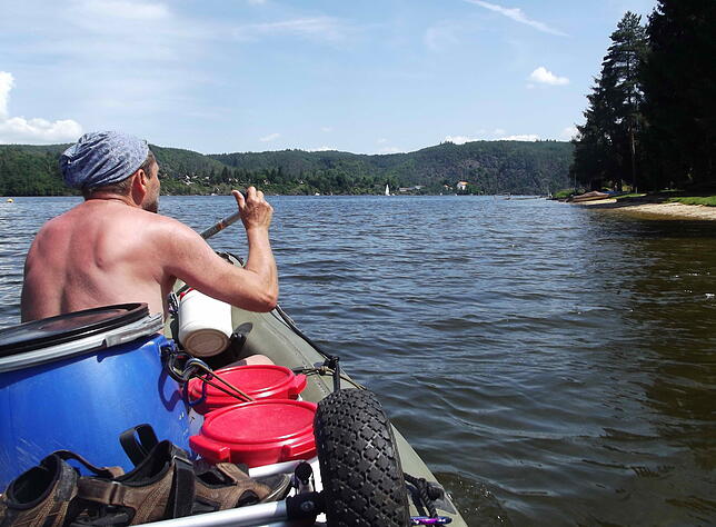 Im Slapy-Stausee vor Prag.