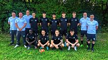 Die Neuzugänge bei der DJK Villingen mit Trainern und Funktionären (hinten von links): Thorsten Waller, Philipp Pfriender, Pierre Wimmer ...