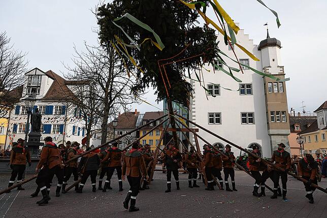 Bild 13: Bilder vom Narrenbaumstellen der Narrizella Ratoldi auf dem Marktplatz