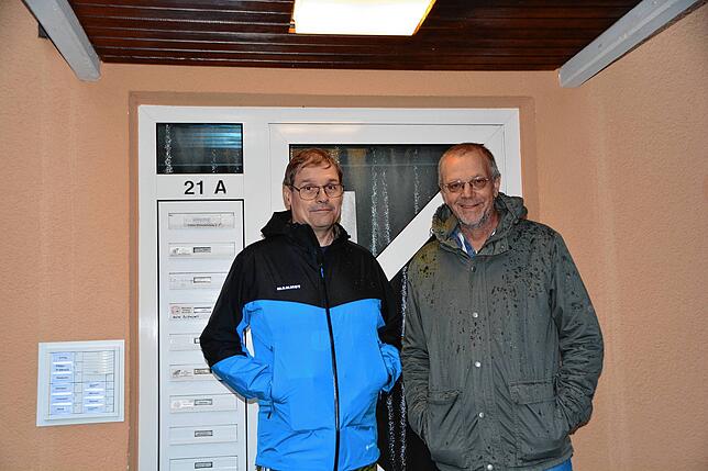 Ulli Zimmerer und Bernd Stecher eilten unmittelbar zum Brandort, um dort Bewohnern zu helfen.